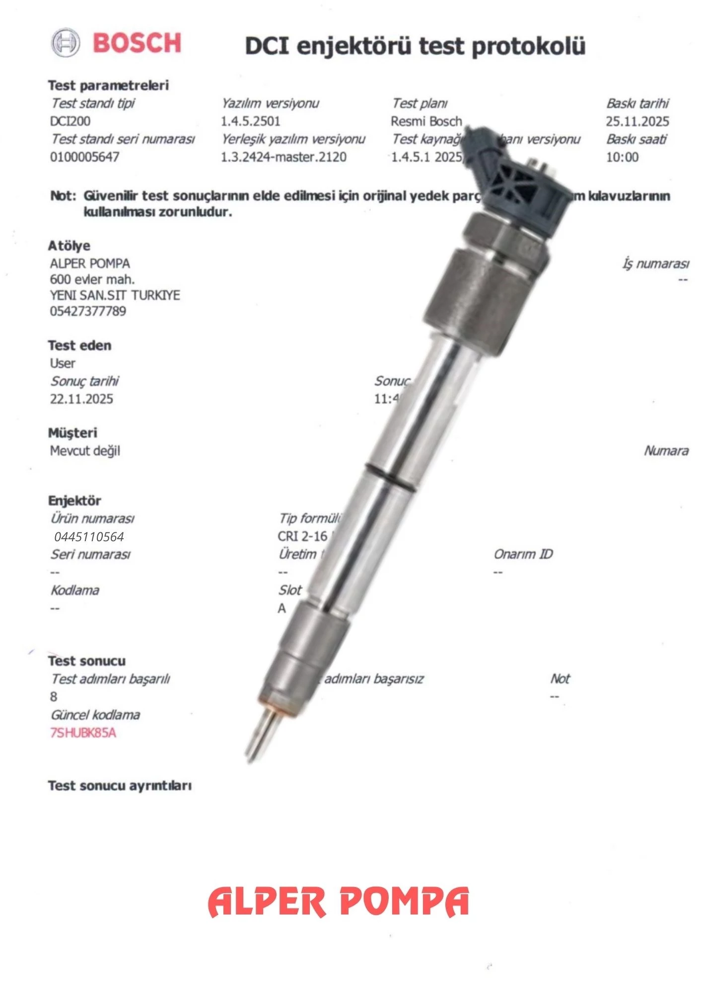 BOSCH 445110564 ENJEKTÖR